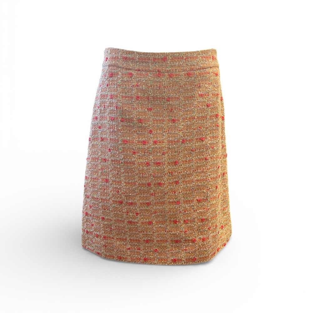 Authentic Kate Spade Elegant Tweed Skirt - Orange and Red